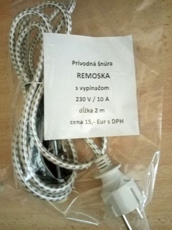 Prívodná šnúra k REMOSKE - nová - 15,- Eur - obr.1
